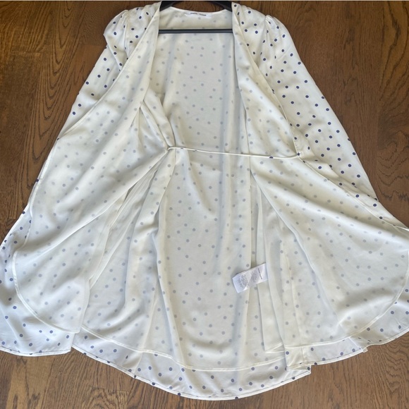 Samsoe Samsoe Britt s Wrap Dress Clematis Dot Mini Dress Size L - Picture 4 of 13